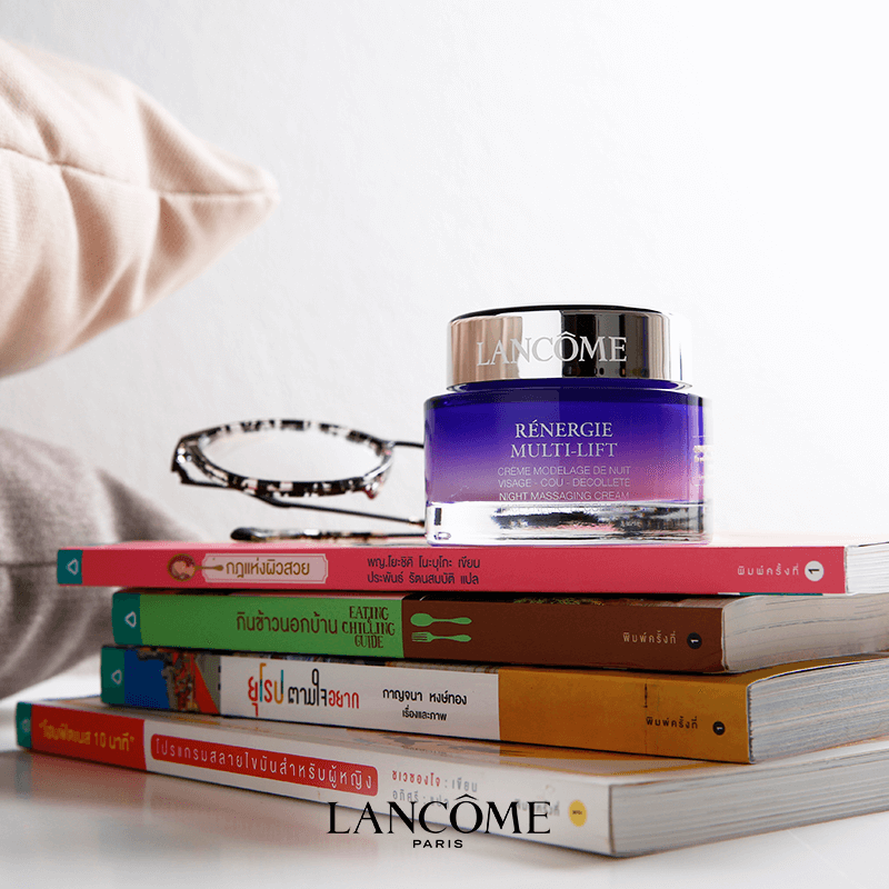 LANCOME,Renergie Multi-Lift Night Massaging Cream,ครีมนวดบำรุงผิวหน้า,ลดเลือนริ้วรอย