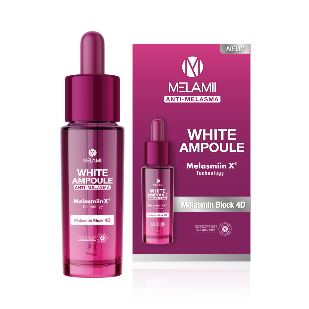 Melamii White Ampoule Anti-Melasma 15ml , Melamii White Ampoule Anti-Melasma 15ml ราคา ,Melamii White Ampoule Anti-Melasma 15ml รีวิว , ลดฝ้า , เซรั่มลดฝ้า ,Melamii White Ampoule